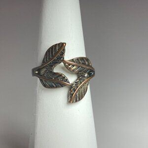 Beautiful Copper Colour Leaf Ring